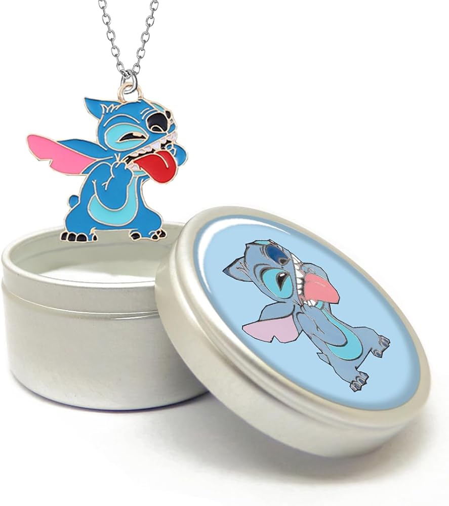 Unicraft Stitch Necklace for Girls Stitch Pendant Charm Stitch Gifts Stuff Jewelry Daughter Granddaughter Birthday Gift