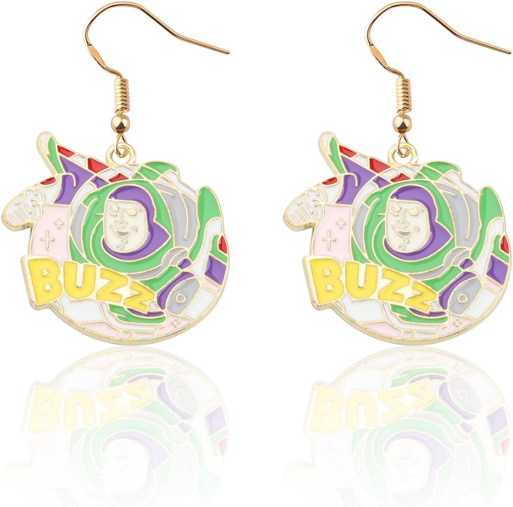 KEYCHIN Buzz Lightyear & Slinky Dog & Hamm Earrings Toy Movie Fans Gifts Toy Cartoon Charaters Jewelry