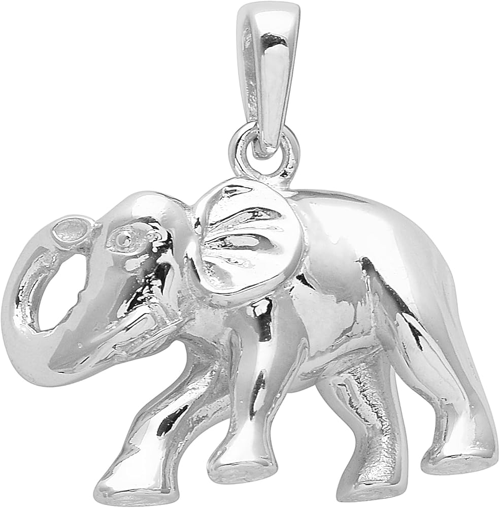 MOONEYE 925 Sterling Silver Elephant Handmade Animal Pendant Jewelry