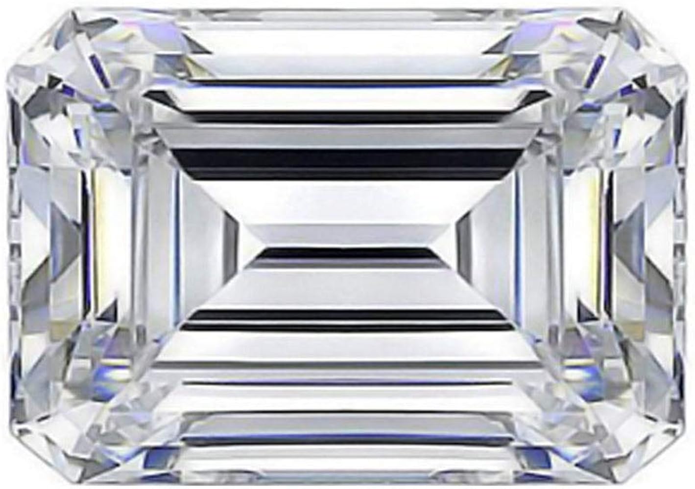 2CT Emerald Cut Colorless VVS1 Clarity Loose Moissanite Diamond Stone Use for Pendant/Rings/Earrings/Necklace/Jewelry Gemstone Gift for Men/Women