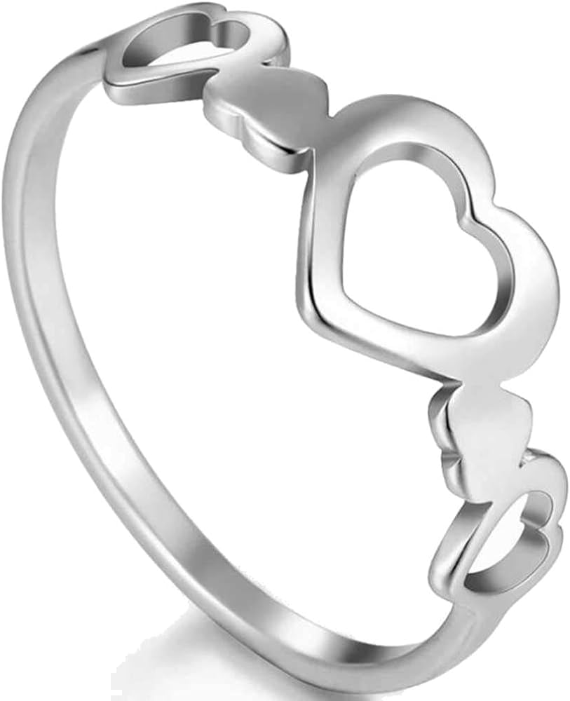 Jude Jewelers Stainless Steel Open Heart Karma Style Wedding Engagement Statement Promise Anniversary Ring