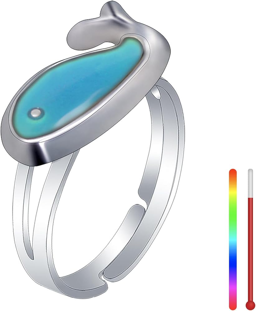 FOECBIR Mood Ring Color Rings Adjustable Size The Decorations