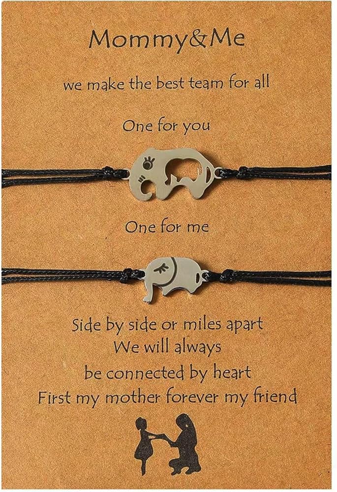 I Love You Friendship Couple Distance Matching Bracelets for Women Teen Girls Bracelets for Best Friends Handmade Gift Card Bracelet