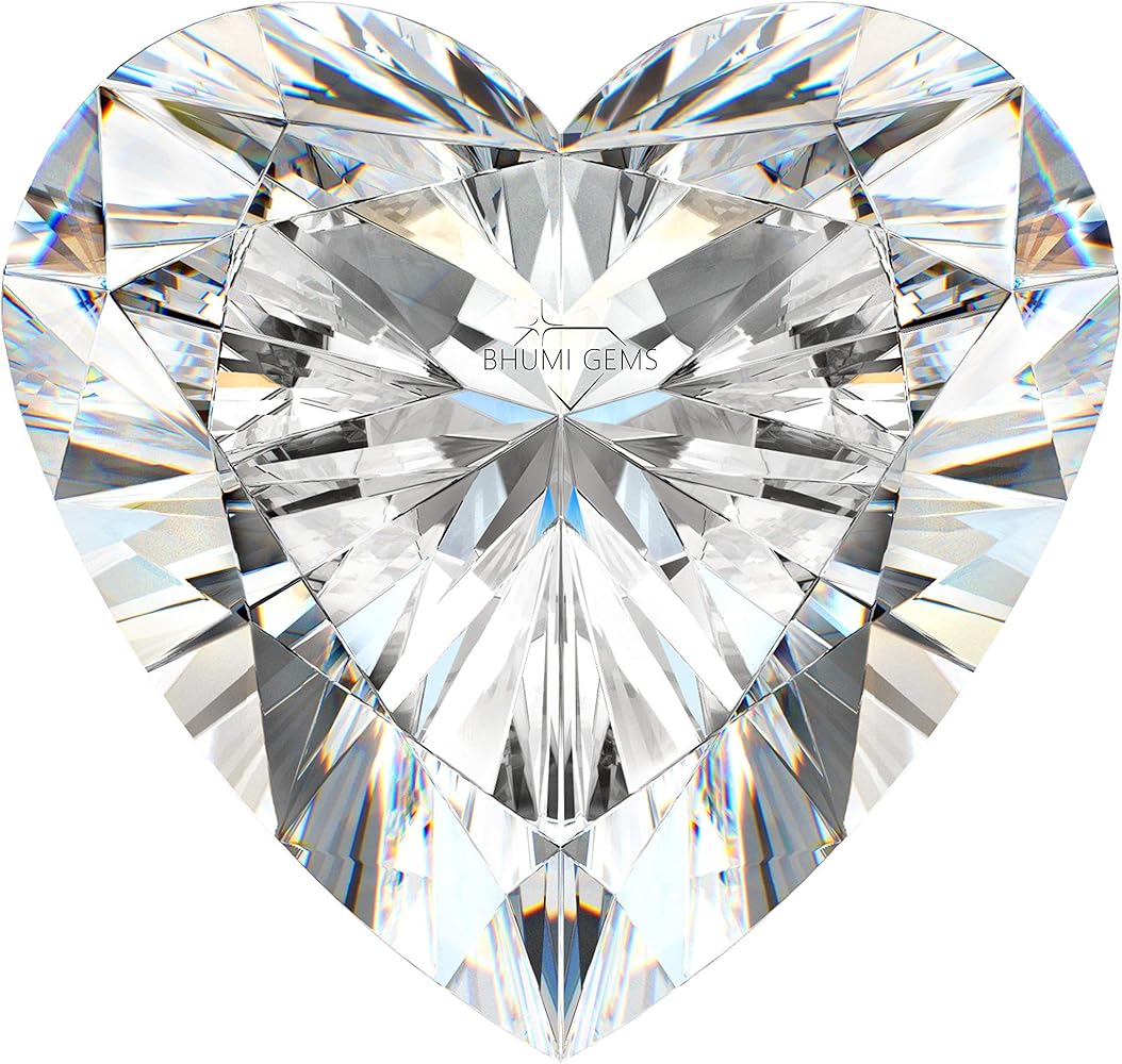 1CT-10CT Heart Cut Loose Moissanite Colorless VVS1 Clarity, Loose Gemstone for Engagement Ring & Jewelry Use for Pendant/Ring/Earring/Pendant Gift, Moissanite Loose Diamond