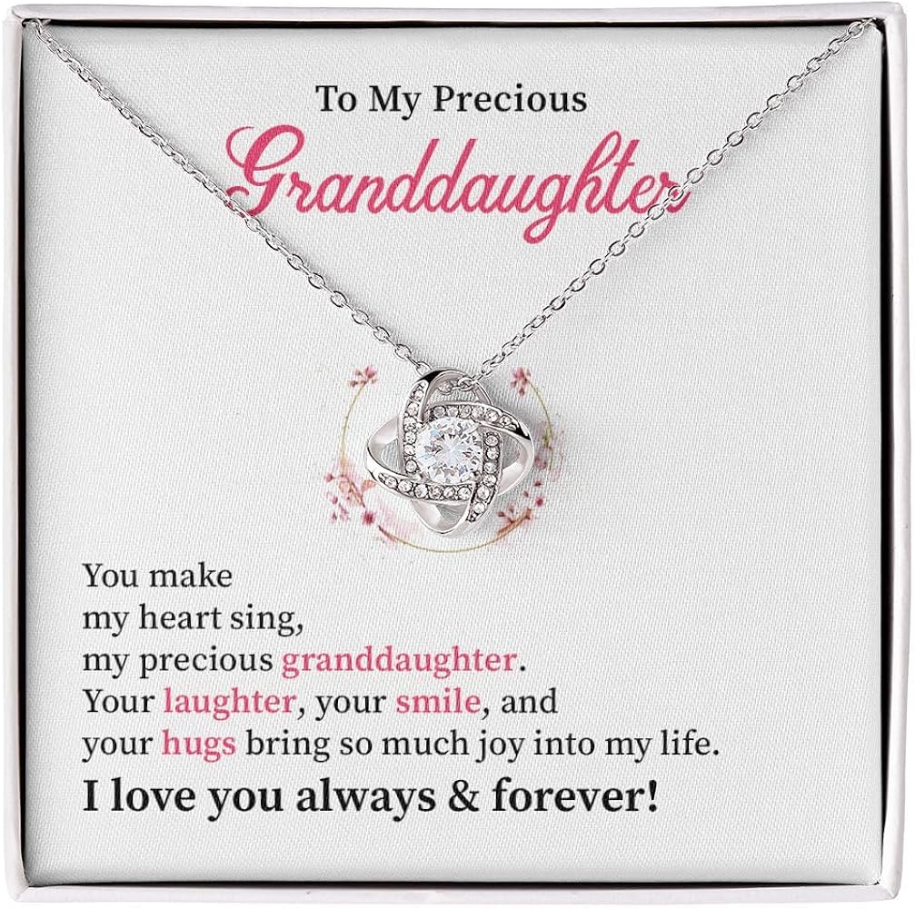 To My Precious Granddaughter You Make My Heart Sing, My Precious Granddaughter, Grandma Granddaughter Jewelry, Birthday Gift For Granddaughter, Love Gift For Adults Or Girls On Birthday, Graduation, Wedding, Valentines, Christmas, I Love You Always & Forever.