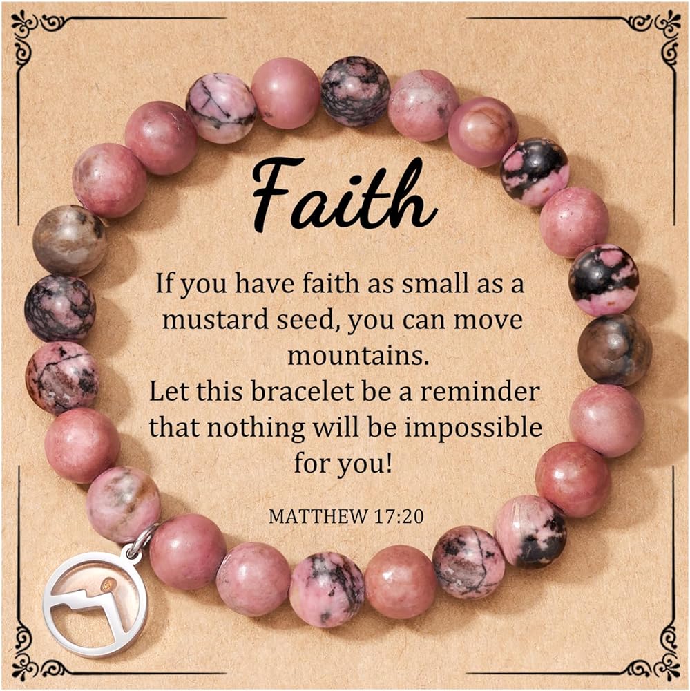 Mustard Seed Bracelet Jewelry Birthday Gifts for Teen Girls Christian Gifts for Women Girls Faith Religious Inspirational Spiritual Gifts for Women