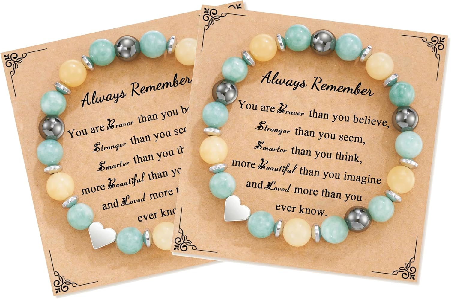 Inspirational Birthday Gifts for Women Unique Christmas Gift Ideal Jewelry Natural Stone Bracelets for Best Friend Sister Niece Mom Aunt Daughter Granddaughter