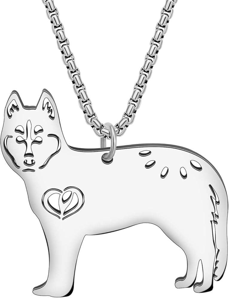 Stainless Steel 18K Gold Plated Dog Doggy Necklace for Women Cute Puppy Pets Pendant Jewelry Gifts for Dog Lovers