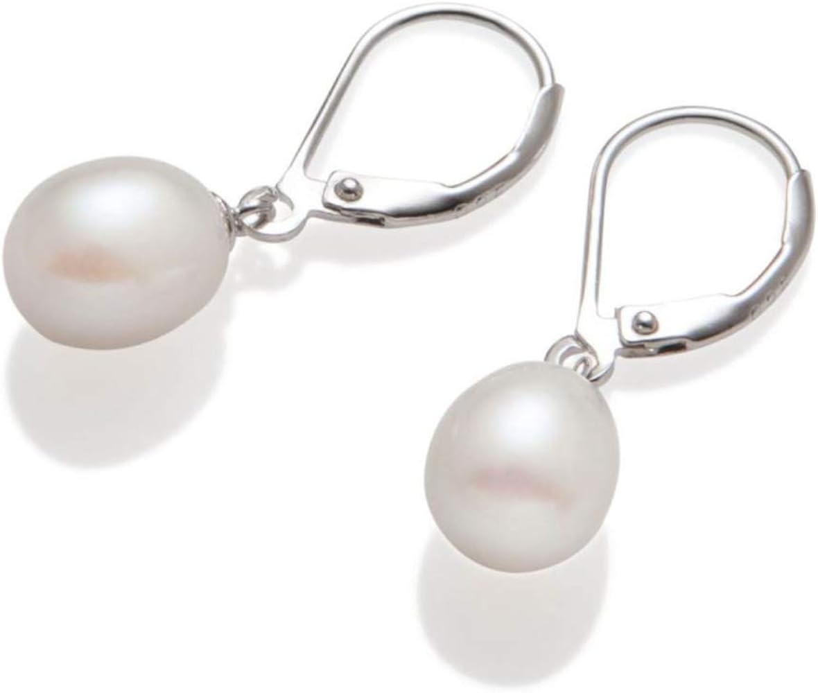 Authentic 925 Sterling Silver AAA Grade Natural White Freshwater Pearl Stud Earrings or Drop Earrings Tarnish Resistant Hypoallergenic Nickel Free Women Jewelry