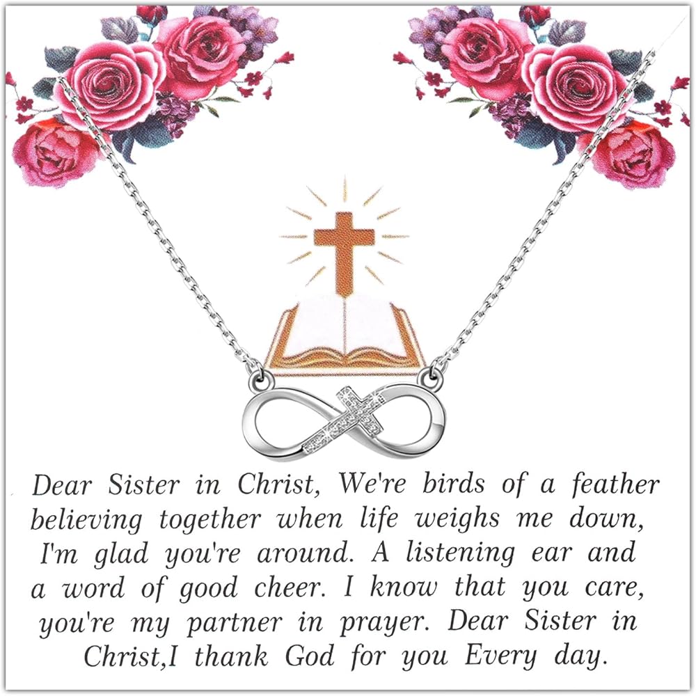 BEKECH Sister in Christ Necklace Religious Sister Jewelry Baptist Gifts Christian Gifts Christian Believers Gifts