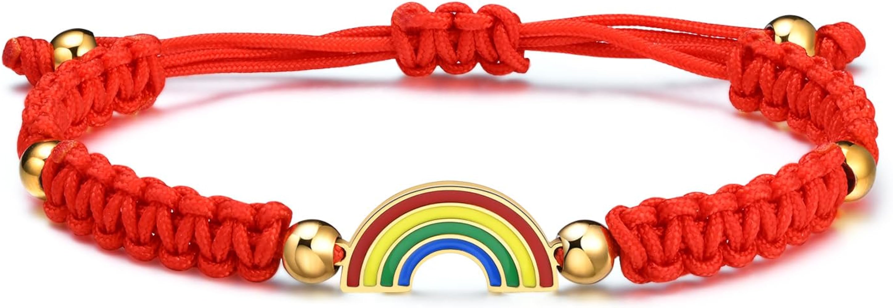 Handmade Child Bracelet Protection Gifts : Braided Red String Adjustable Amulet Cross/Rainbow/Infinity/Unicorn/Heart Bracelet, Birthday Gifts for Toddler Girls Boys Son Daughter Kids New Born Baby