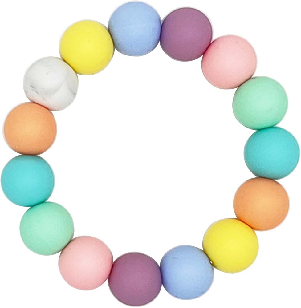 Silicone Beaded Elastic Bracelet for Girls Summer Beach Jewelry Accessories