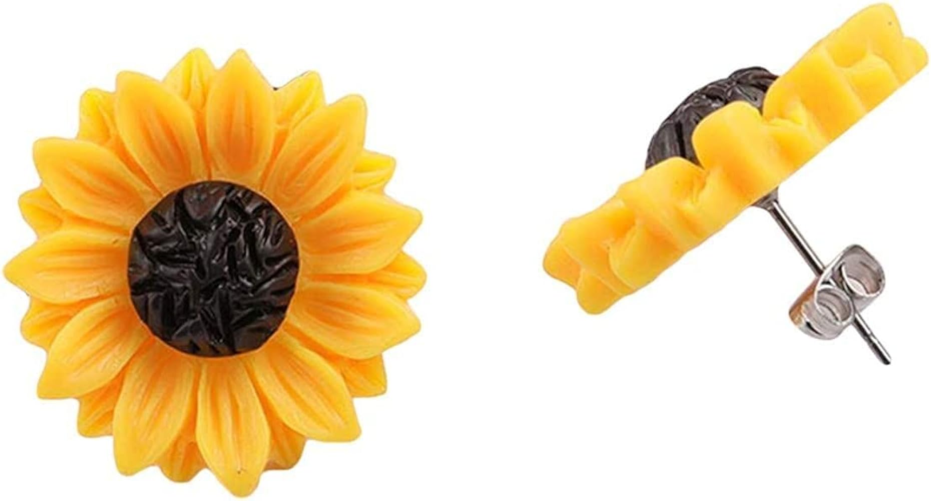 15mm Sunflower Resin Flower Stud Earrings Charms Earrings Jewellery Gifts For Women Girls Durability and professional