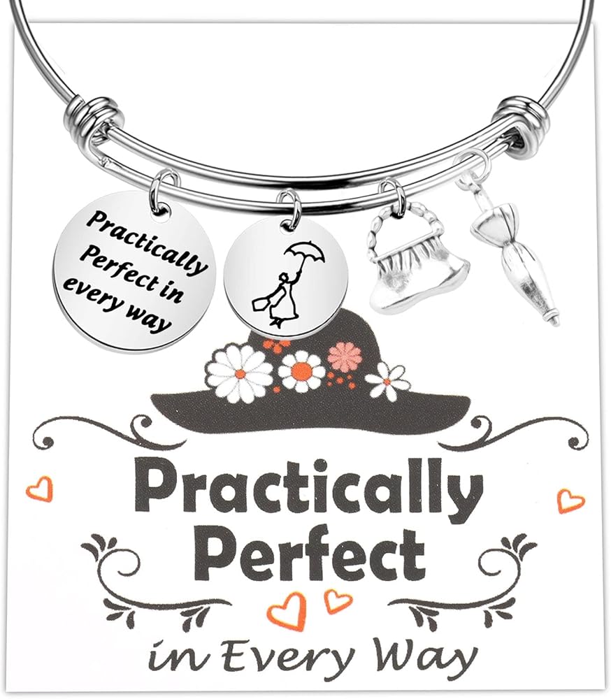 Mary Inspired Jewelry Practically Perfect in Every Way Bracelet/Necklace Musical Theatre Themed Jewelry Music Lover Gift