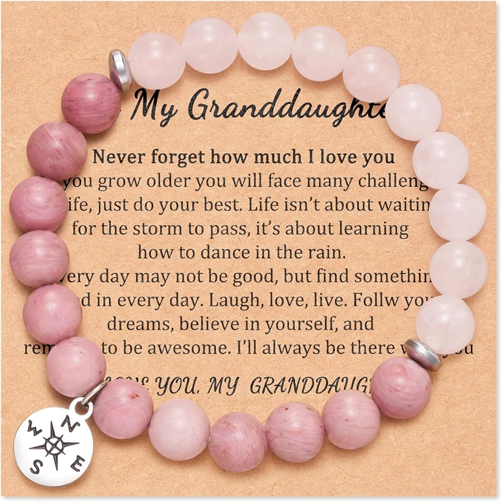 Granddaughter Gifts from Grandma, Granddaughter Bracelets from Grandma，Granddaughter Birthday Jewelry Gifts for Teen Girls