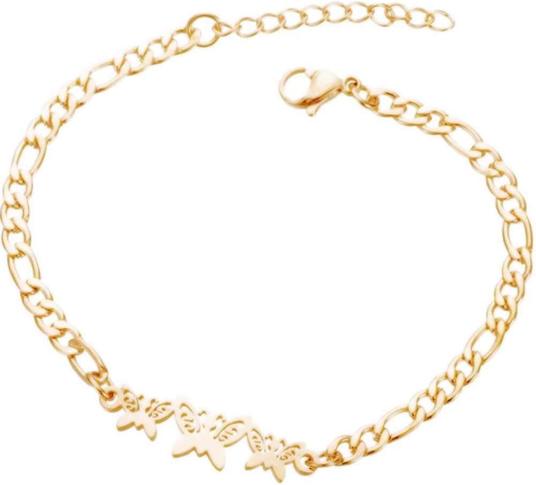 Jude Jewelers Stainless Steel Linked Butterfly Mom Girl Daughter Cocktail Party Bracelet