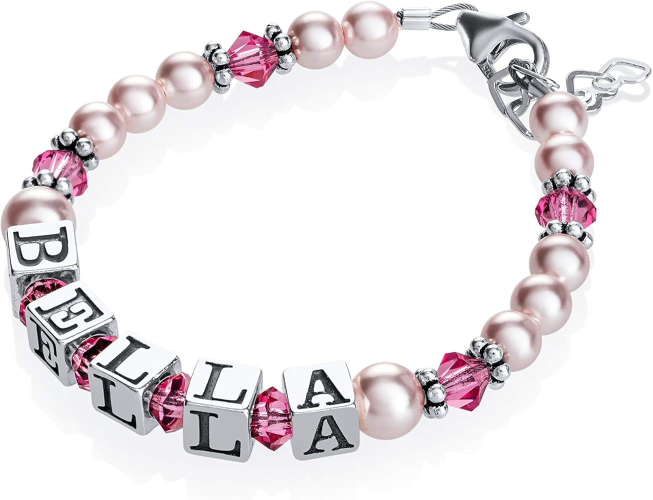 Personalized Name with European Crystal Handmade Keepsake Baby Girl Bracelet (B120)