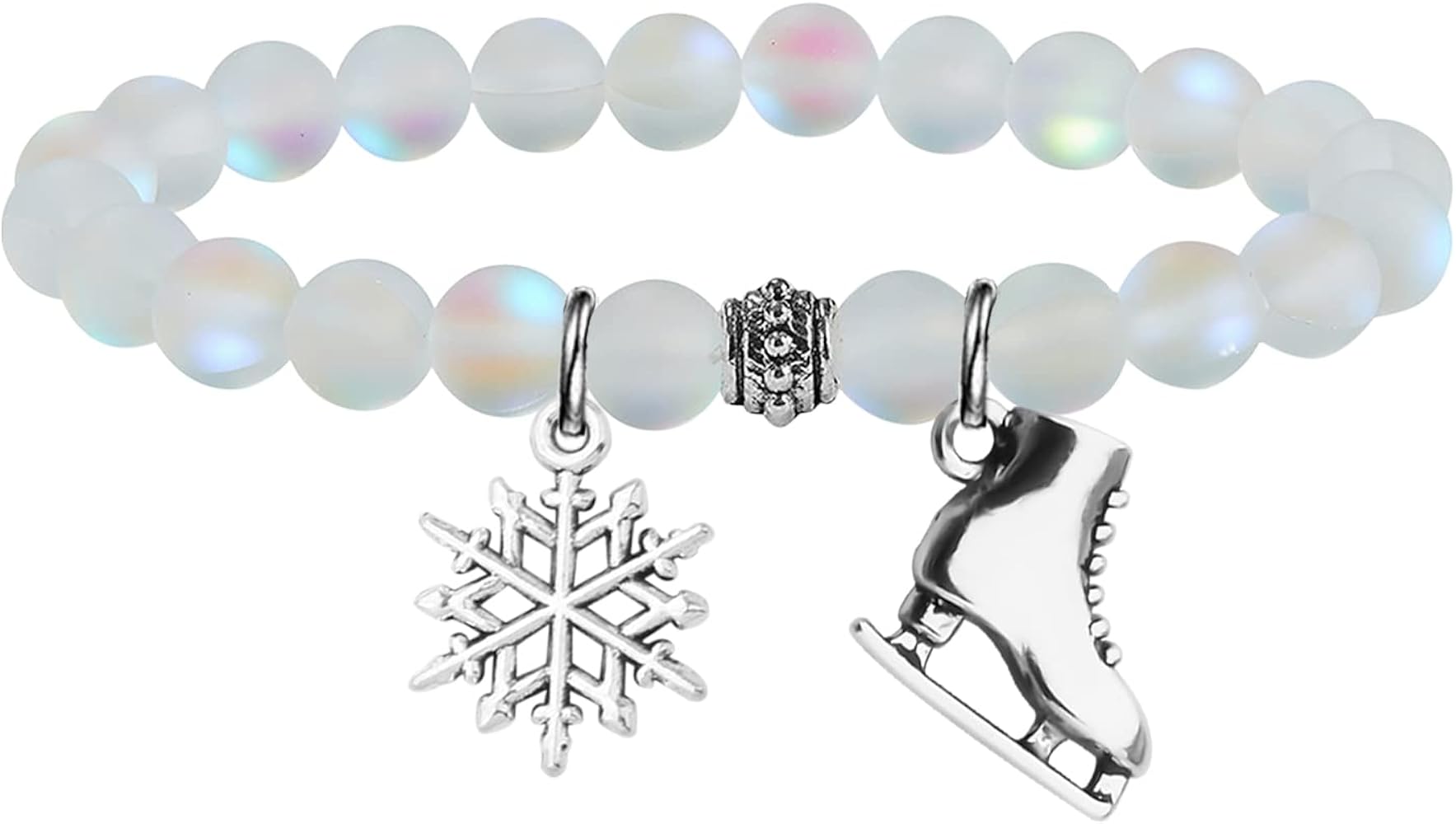 Ice Skate Gift Skater Charm Bracelet for Skate Lover Skating Team Sport Skater Jewelry Figure Skating Gift for Girl