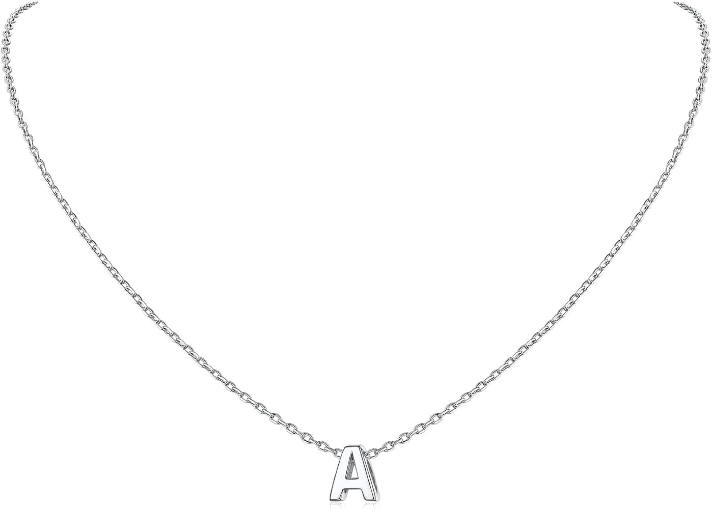 ChicSilver 925 Sterling Silver Initial Necklace for Women Girls Dainty Letter Jewelry Personalized Gift (with Gift Box)