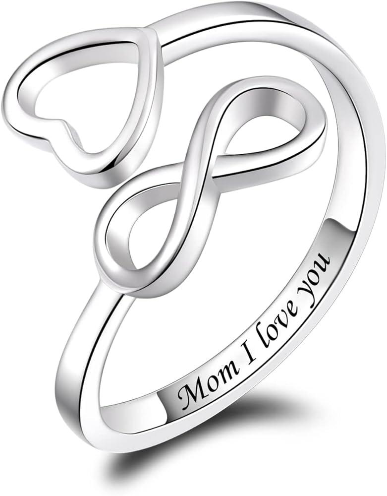 925 Sterling Silver Inspirational Jewelry Rings Adjustable Ring Personality Encouragement Gift for Teens Women