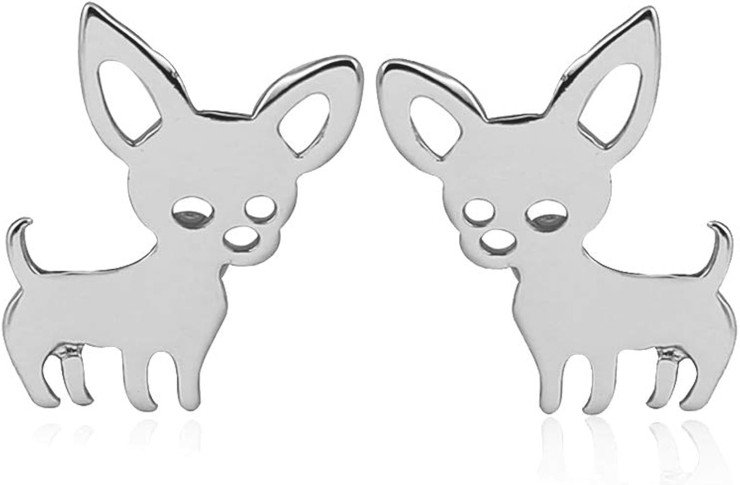 Tiny Chihuahua Pet Dog Stud Earrings Girl Women Cute Dog Puppy Animal Jewelry