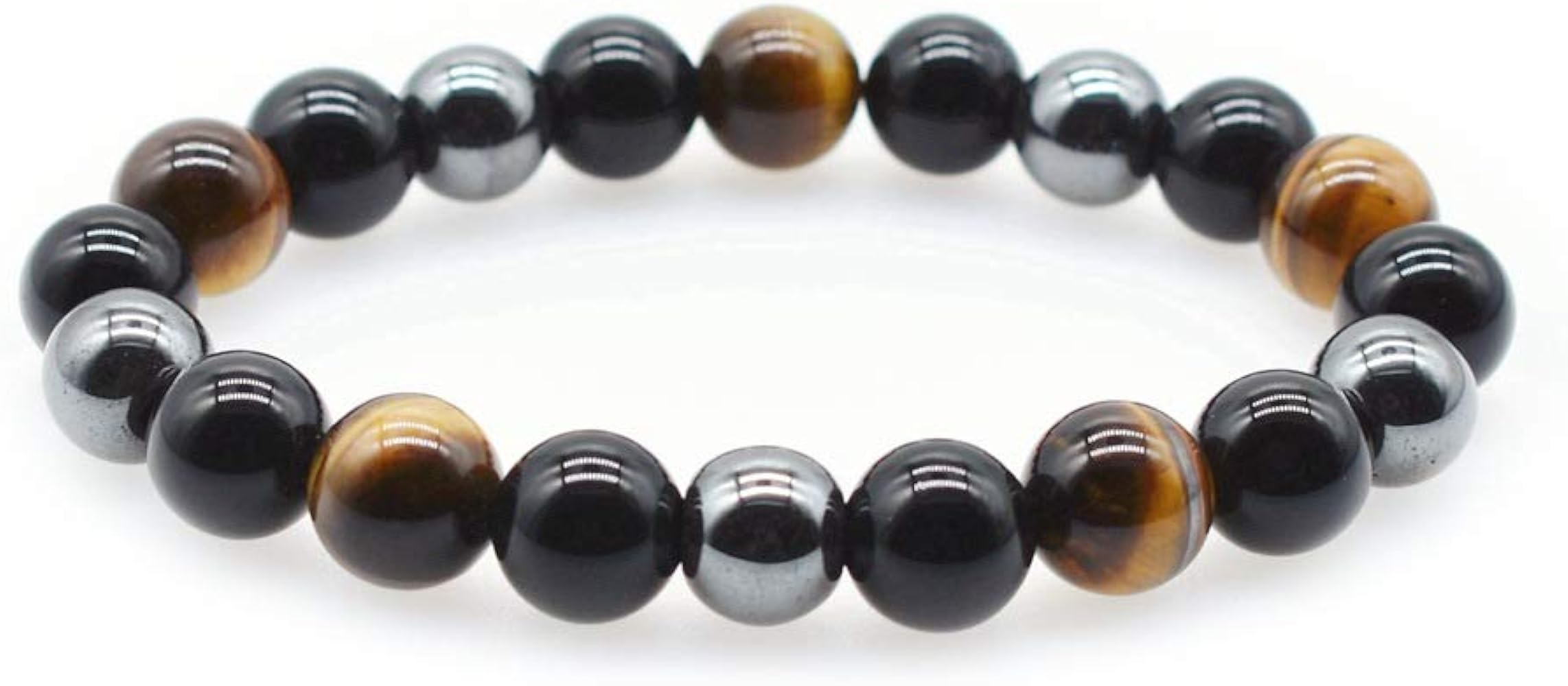 Triple Protection Bracelet For Protection Bring Luck And Prosperity Hematite Black Obsidian Tiger Eye Stone Bracelets