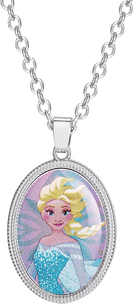 Disney Frozen II Necklace - Frozen Necklace with Anna or Elsa Pendant Jewelry - Frozen Jewelry