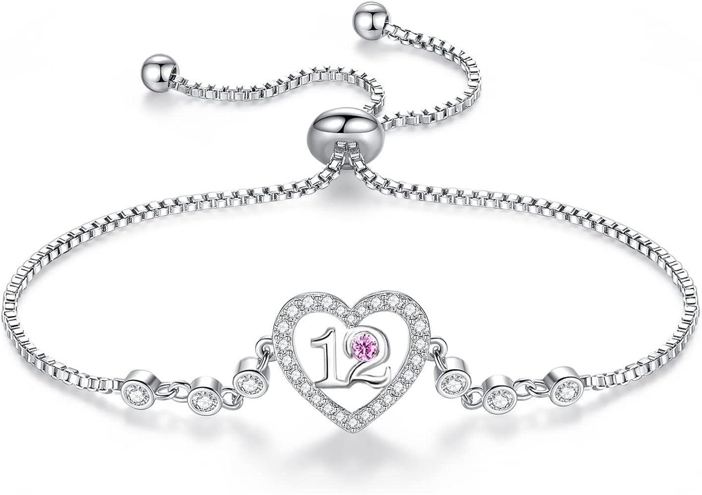 Happy Birthday Gifts for Year Old Girls,Cute Heart Age Bracelets,Mother's Day Christmas Presents for Kids Daughter Granddaughter Nice Sister