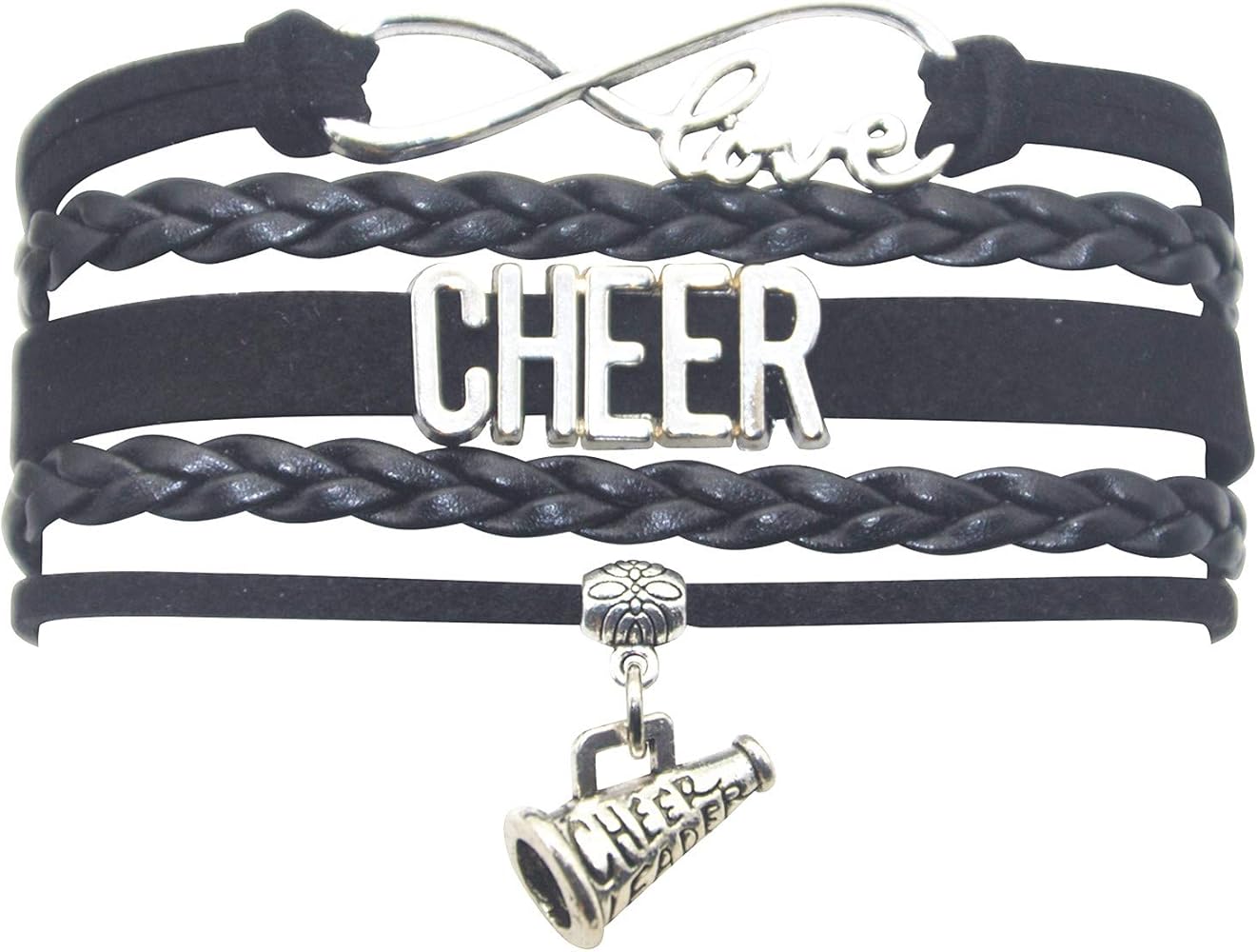 Cheer Bracelet Cheerleading - Cheer Charm Bracelet Cheer Gifts for Cheerleaders, Party, Celebration