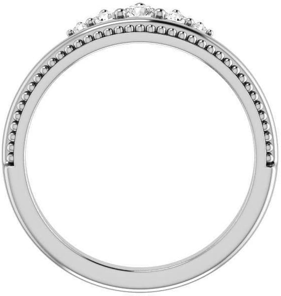 Love Band Lovely Solitiare Bridal Band, Round 0.40 CT, Wedding Band, Halo, Solitaire Band for Gift 925 Sterling Silver Jewelry, Three Stone Accented Band, Perfect For Gift