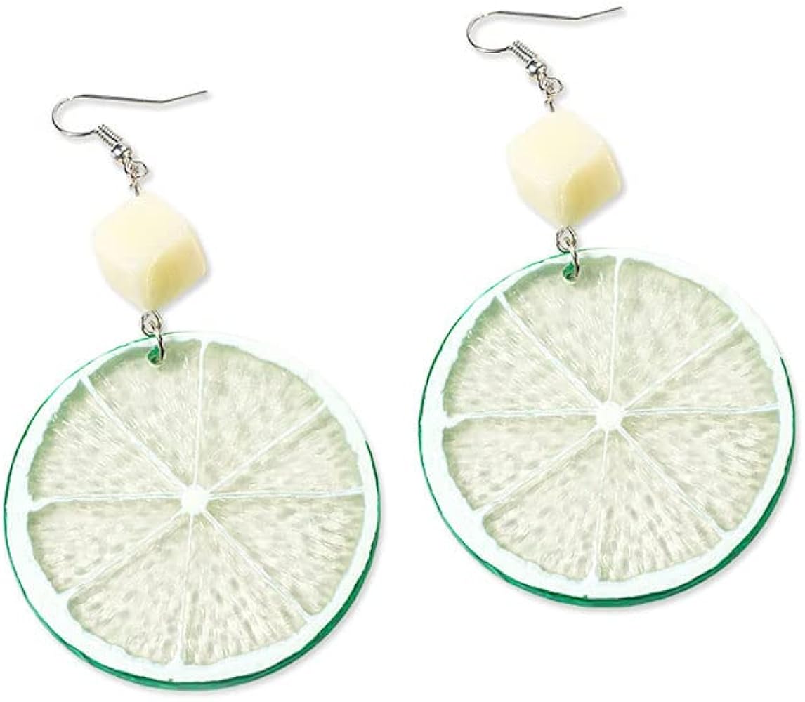 Lovely Fruit Earrings Cute Lemon Lime Orange Dangle Drop Earrings Acrylic Fun Earrings Summer Earrings Jewelry for Teen Girls Women