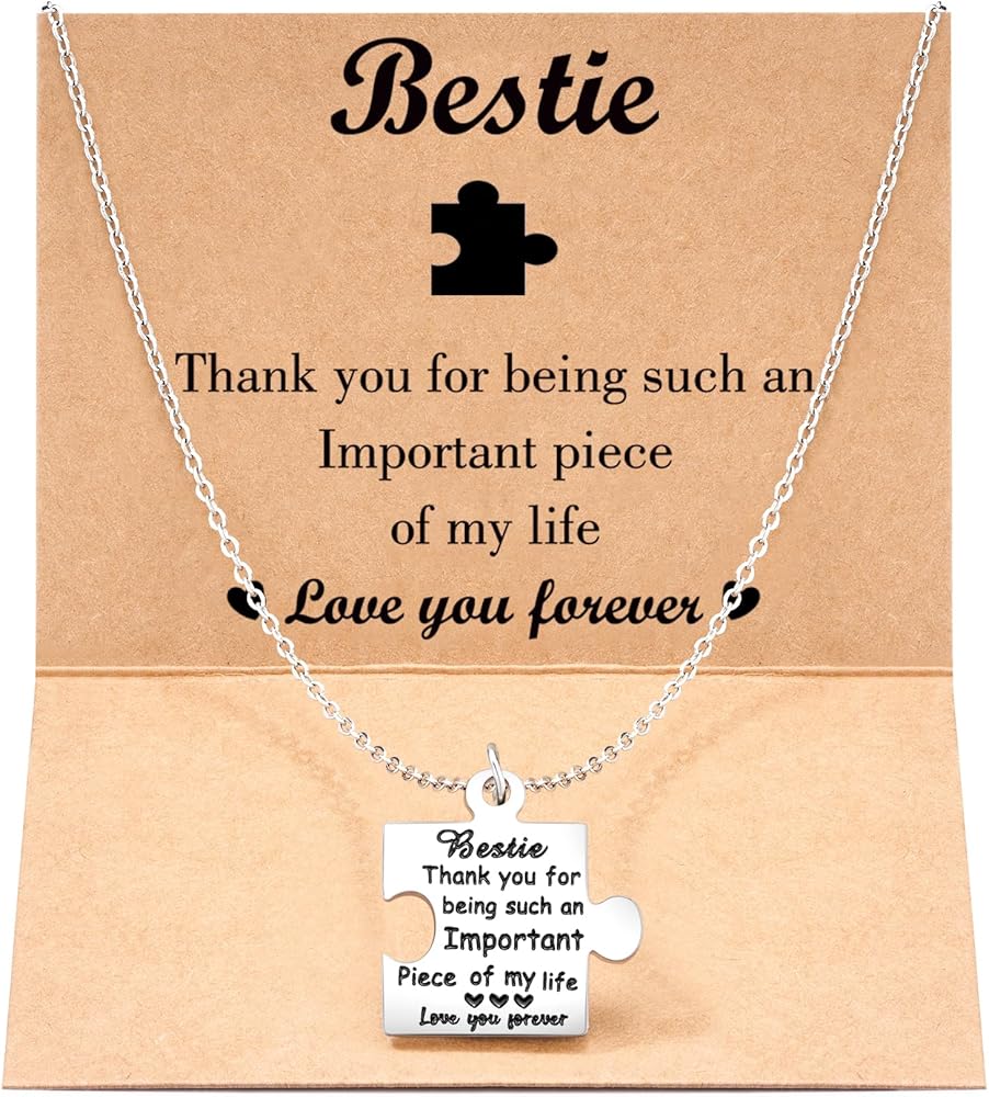 Tarsus Mothers Day Gifts for Women Mom Grandma Bestie, Puzzle Necklace Thank You for being Such an Important Piece in my life