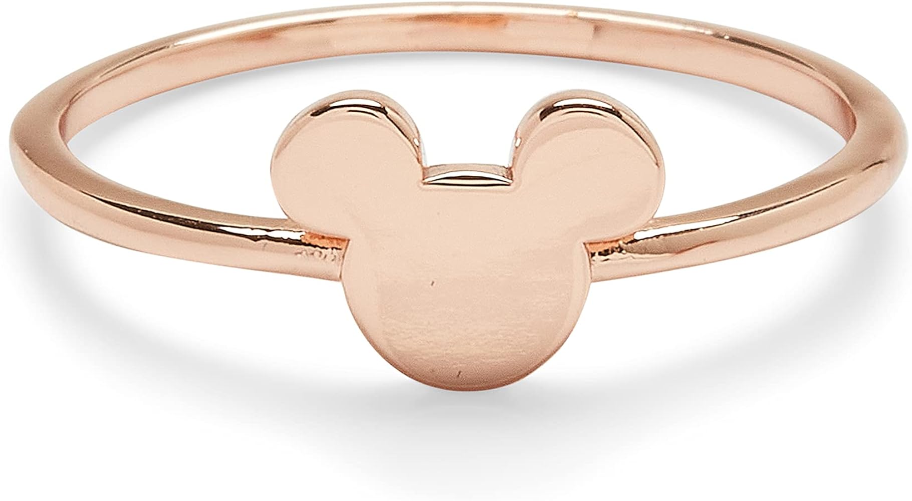 Pura Vida Rose Gold Disney Mickey Mouse Delicate Ring - Brass Base Band, Stackable Accessory