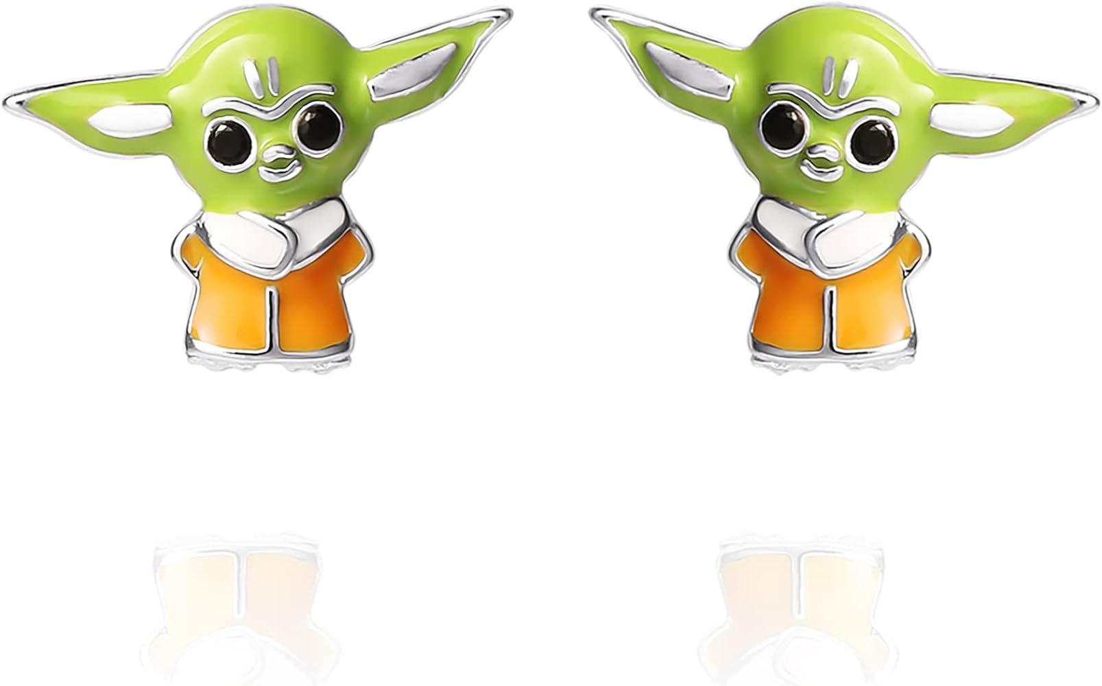 Disney Star Wars Jewelry, Grogu Stud Earrings and Dangles, Sterling Silver