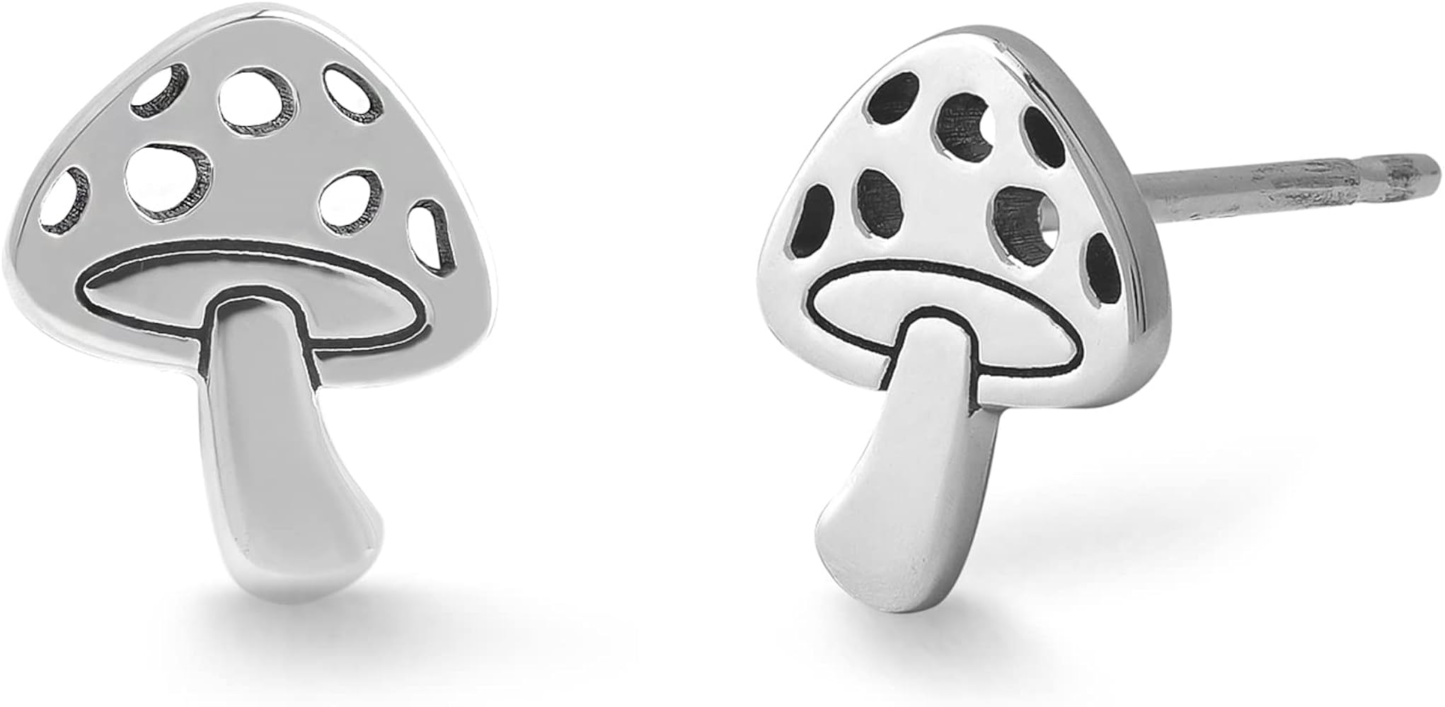 Boma Jewelry Sterling Silver Mushroom Stud Earrings