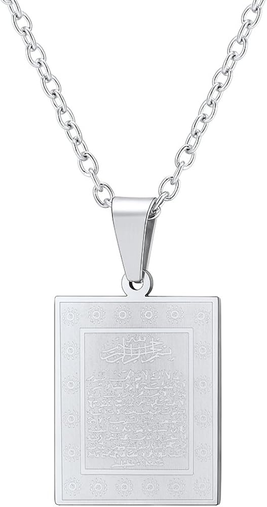 PROSTEEL The Holy Quran Pendant Necklace, Vintage, Islam Jewelry, Islamic Fashion, Ramadan