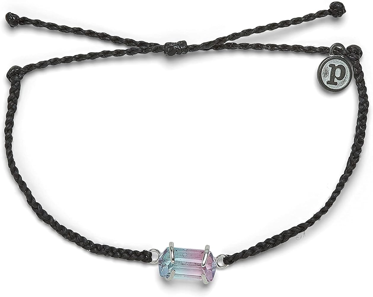 Pura Vida Silver Mermaid Quartz Bracelet - 100% Waterproof, Adjustable Band, Brand Charm