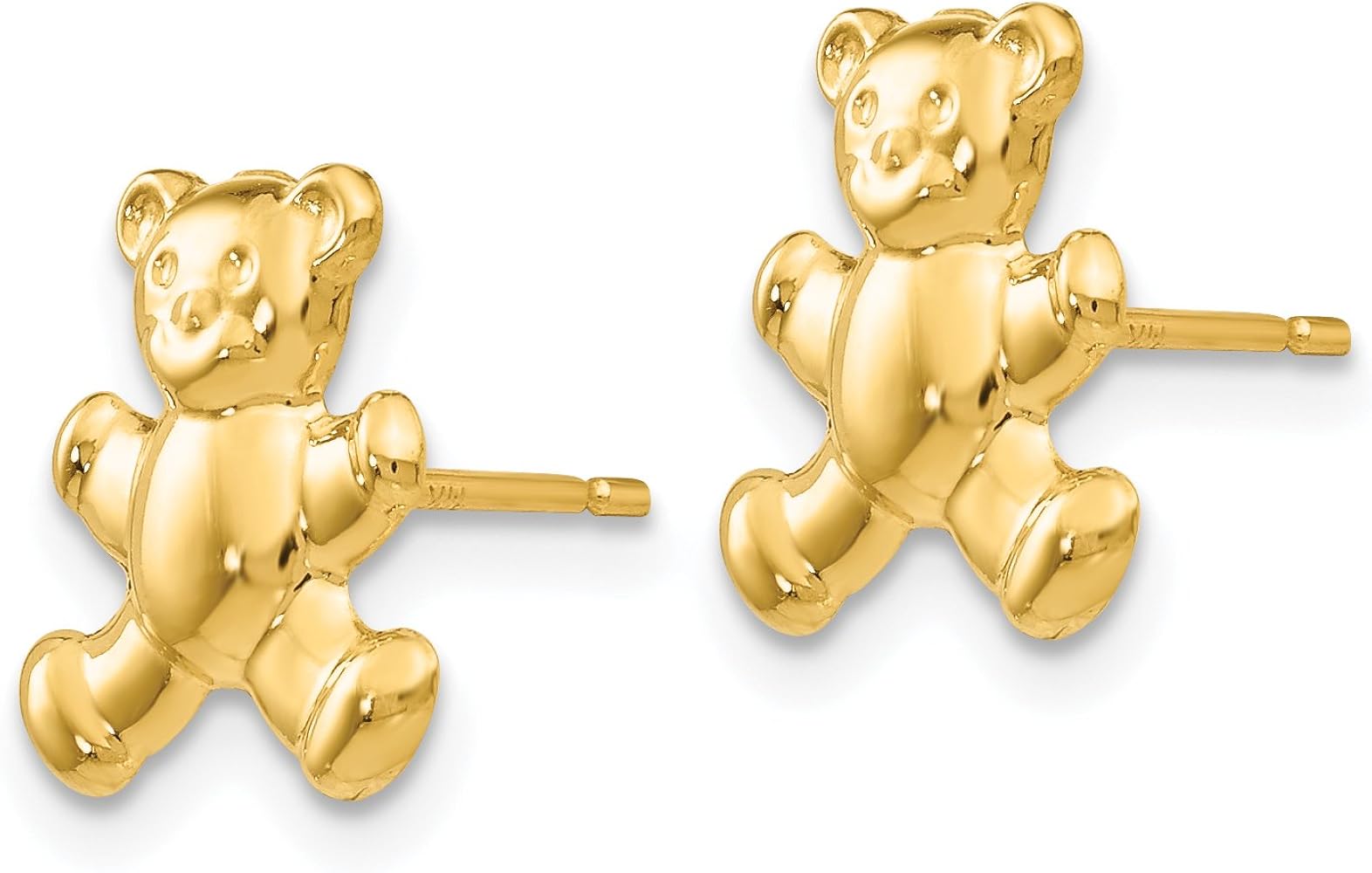 14K Yellow Gold Gummy Teddy Bear Earrings