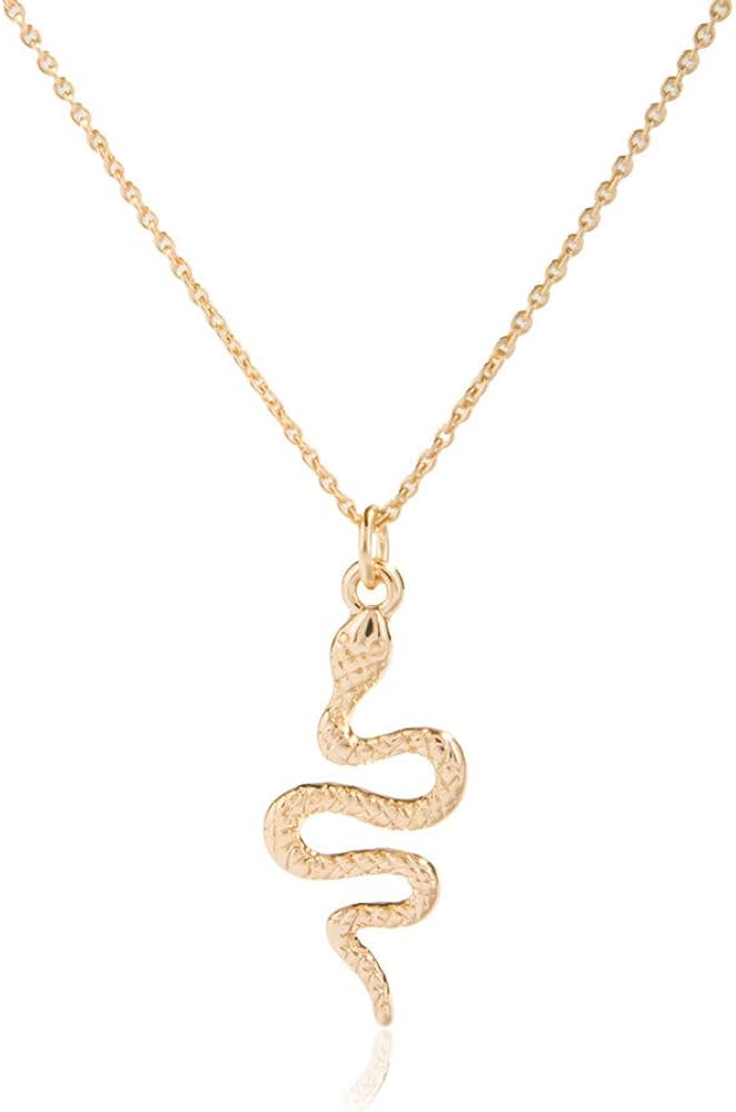 Snake Crocodile Ditsy Necklace Cute Animal Pendent Short Necklace