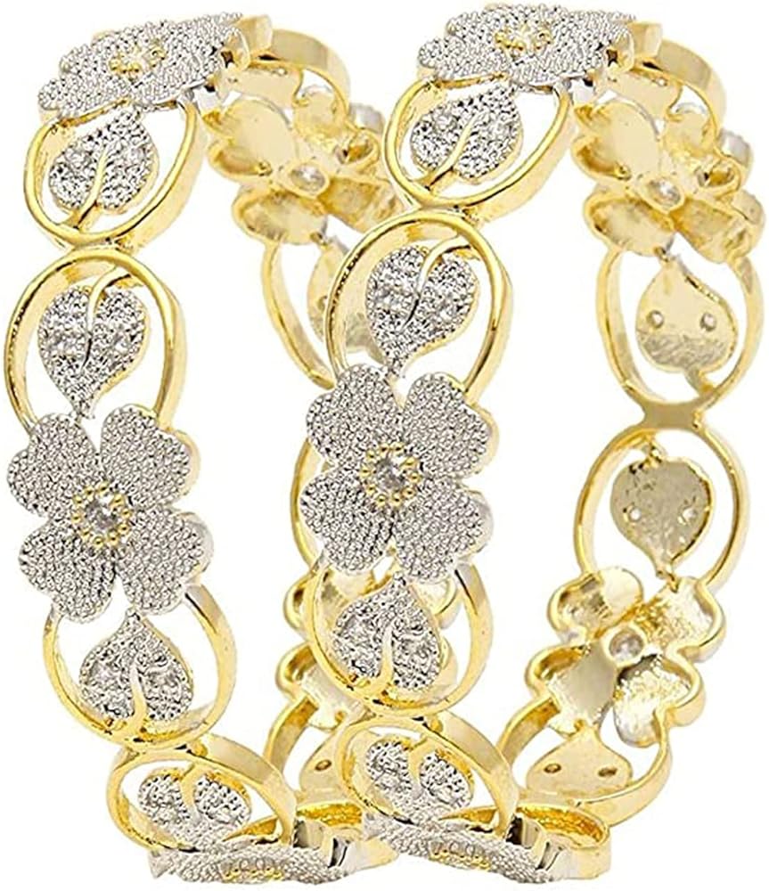 Girls Fashion Style Gold Tone Indian Bangles Party wear Traditional Jewelry