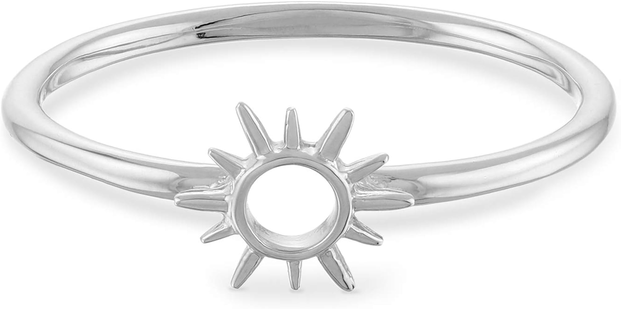 Boma Jewelry Sterling Silver Sunburst Open Circle Ring