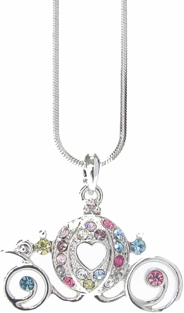 Disney Cinderella Pumpkin Carriage Pendant Necklace