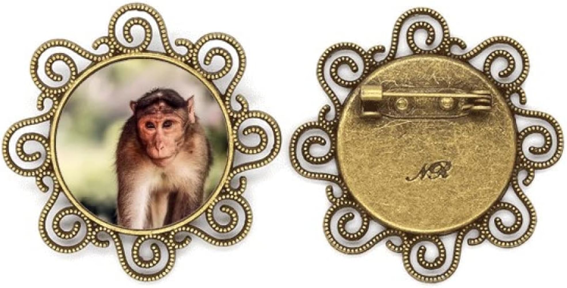 monkey m animal flower brooch pins jewelry for girls