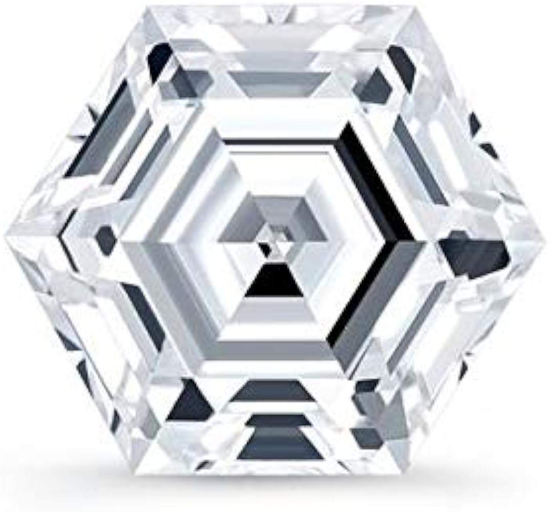 Excellent Hexagon Cut Loose Moissanite Stone for Engagement Ring, Wedding Band, Earring, Pendants, Bracelet or Your Dream Jewelry (1.0CT-25.0CT, VVS1, Colorless)