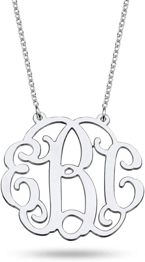 Personalized Customized Monogram Initial Necklace for Women Teen