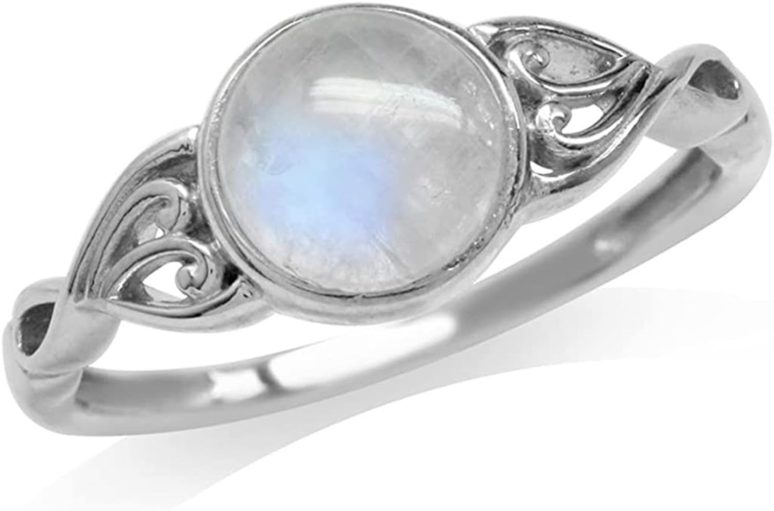 Jude Jewelers Stainless Steel Created Moonstone Wedding Engagement Solitaire Ring