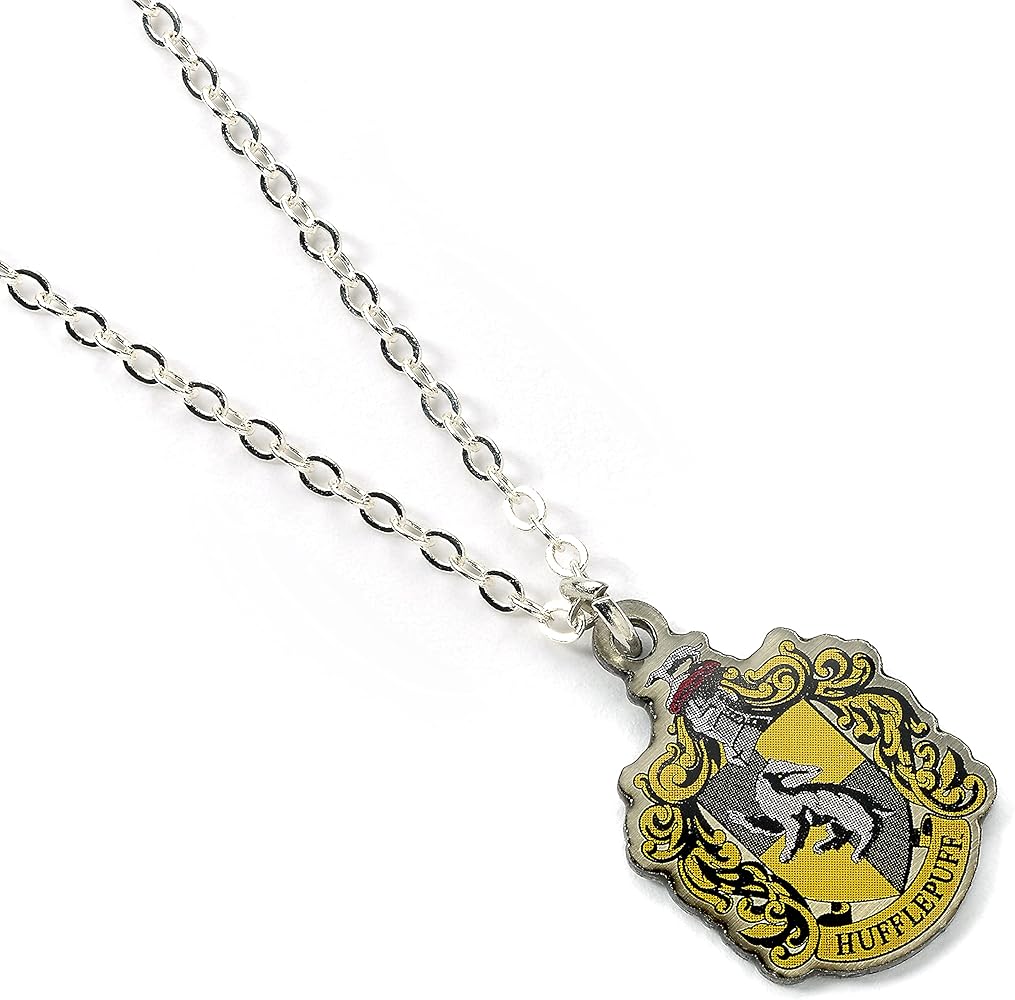 Official Harry Potter Hufflepuff Crest Slider Necklace by The Carat Shop