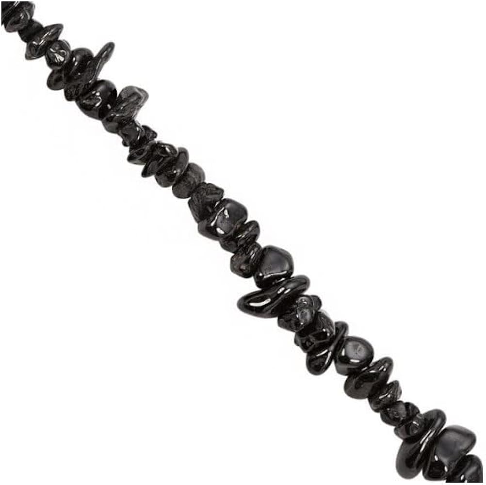 Natural Black Spinel Nuggets Beads Necklace 34 Inches Endless, Spinel Chips Nuggets 300 Ct, Spinel Jewelry