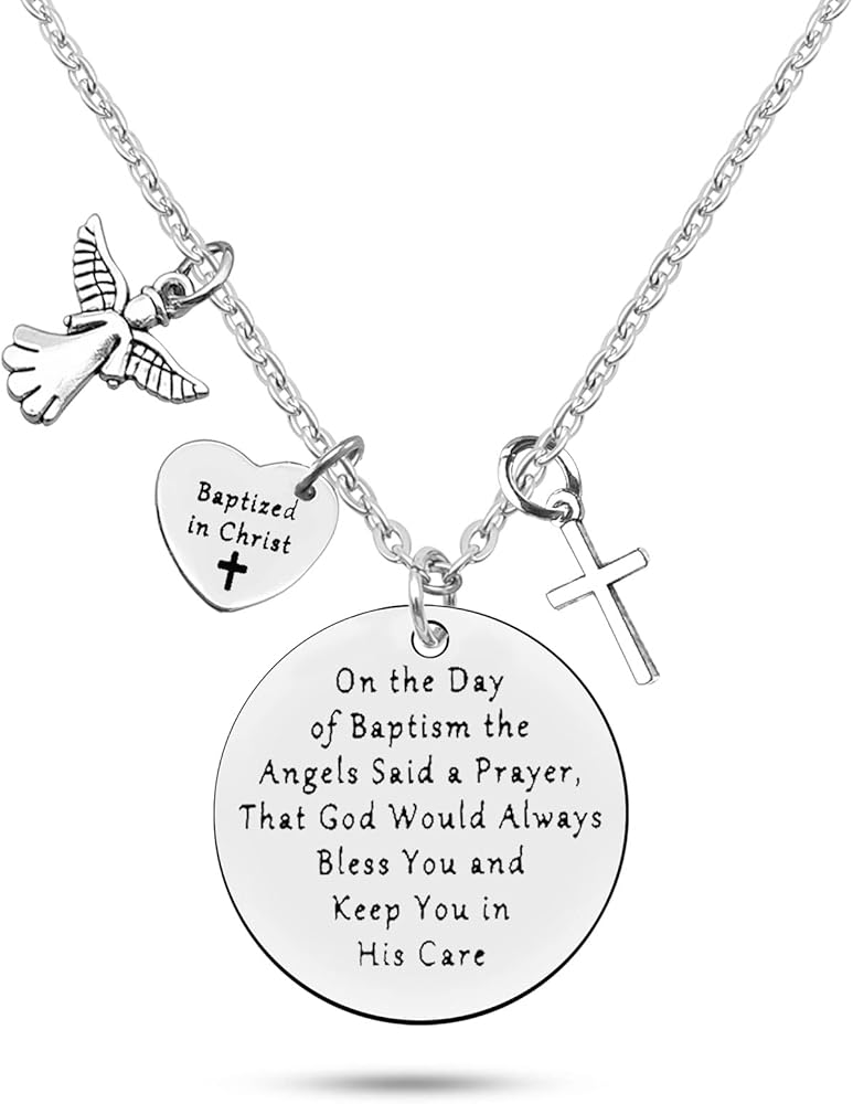 Baptism Gift Necklace Christian Gift Goddaughter Gifts for Women First Communion Gifts for Girls Religious Gifts Bible Verse Necklace Inspirational Gift Faith Gift for Girl Christmas Birthday Gift