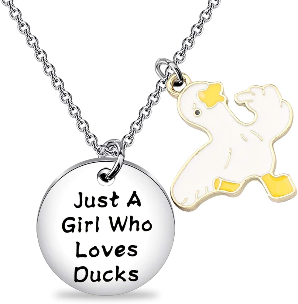 FAADBUK Funny Ducks Bracelet Animal Lover Gift Just A Girl Who Loves Ducks Jewelry Bracelet Ducks Lover Gift Ducks Jewelry (Ducks Necklace-S)